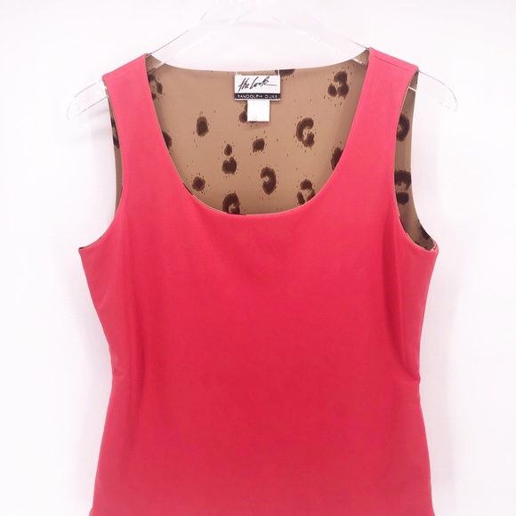 The Look Randolph Duke Reversible Leopard/Pink Top - Picture 3 of 6